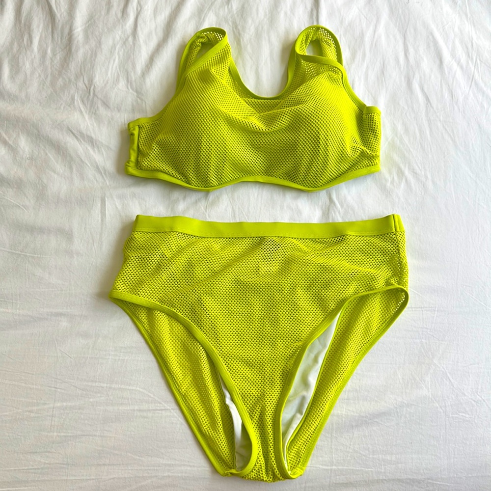 Bright Green Plus Size Bikini Size 18 Gabi Fresh x Swimsuits For All